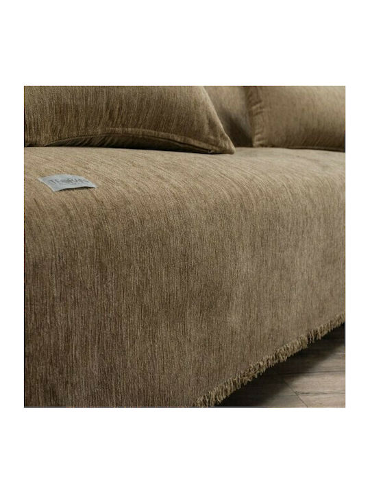 Teoran Solid Three-Seater Sofa Throw Chenille 180x300cm 308