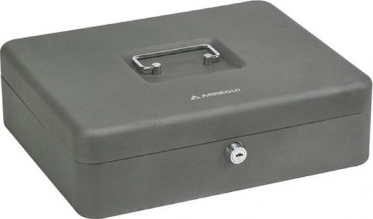 Arregui Cash Box with Lock Gray C-9246