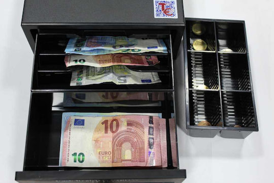 TE Tameiaki Express MINI 205 Cash Drawer with 6 Coin Slots and 3 Slots for Bills 20.5x30x10cm