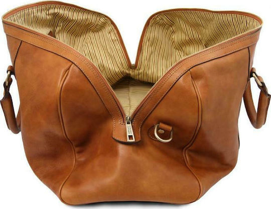 Tuscany Leather Oslo Σακ Βουαγιάζ Natural από Δέρμα Μ52xΠ30xΥ25εκ.