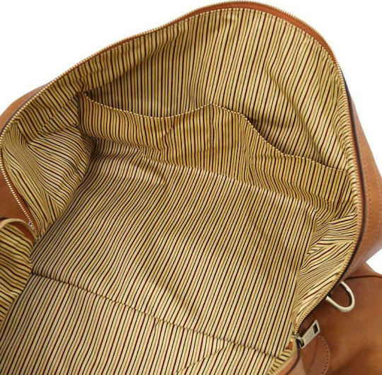 Tuscany Leather Oslo Σακ Βουαγιάζ Natural από Δέρμα Μ52xΠ30xΥ25εκ.