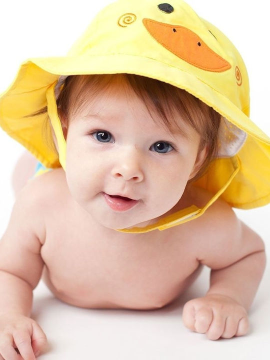 Zoocchini Παιδικό Καπέλο Bucket Υφασμάτινο Αντιηλιακό Παπάκι για Κορίτσι Κίτρινο