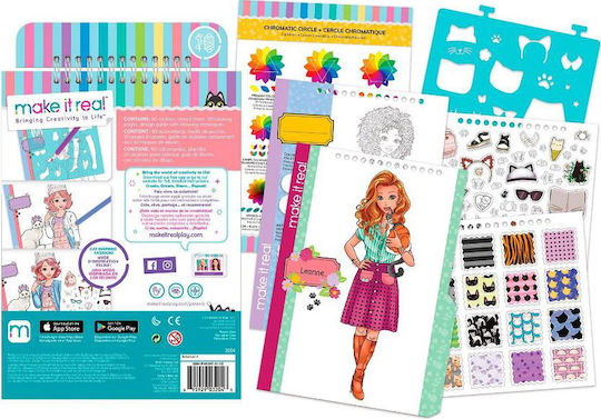 Make It Real Ζωγραφική Fashion Design Sketchbook Pretty Kitty για Παιδιά 6+ Ετών