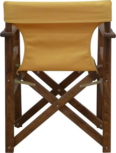 Regiestuhl Hölzernes Turin Walnut - Yellow 59x51x85εκ.