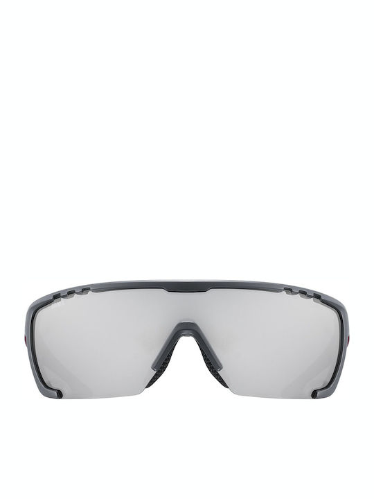 Uvex Sportstyle 707 Sonnenbrillen mit Gray Rahmen und Silber Spiegel Linse S5320775316