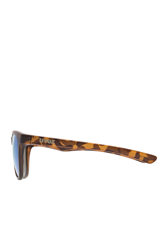 Uvex Lgl 48 Colorvision Unisex Sunglasses with Brown Tartaruga Plastic Frame and Green Mirror Lens S5320636695