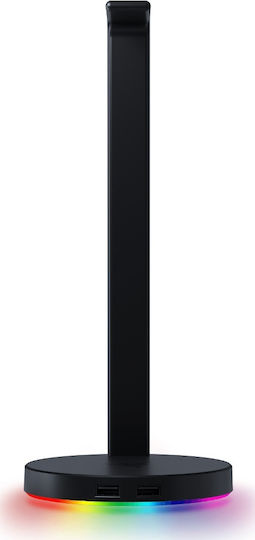 Razer Base Station V2 Chroma Desktop Headphone Stand with LED Lighting, Sound Card and USB Port Black