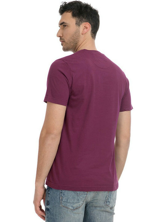 Splendid Herren T-Shirt Kurzarm Burgundisch 43-206-006