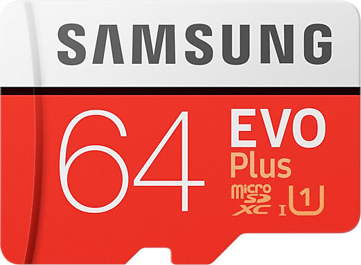 Samsung Evo Plus microSDXC 64GB U1 UHS-I 100MB/s με αντάπτορα