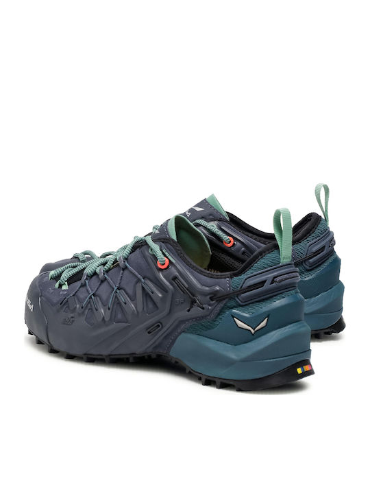 Salewa Wildfire Edge GTX Încălțăminte De Drumeție Pentru Femei Impermeabilă Cu Membrana Gore-Tex Albastră