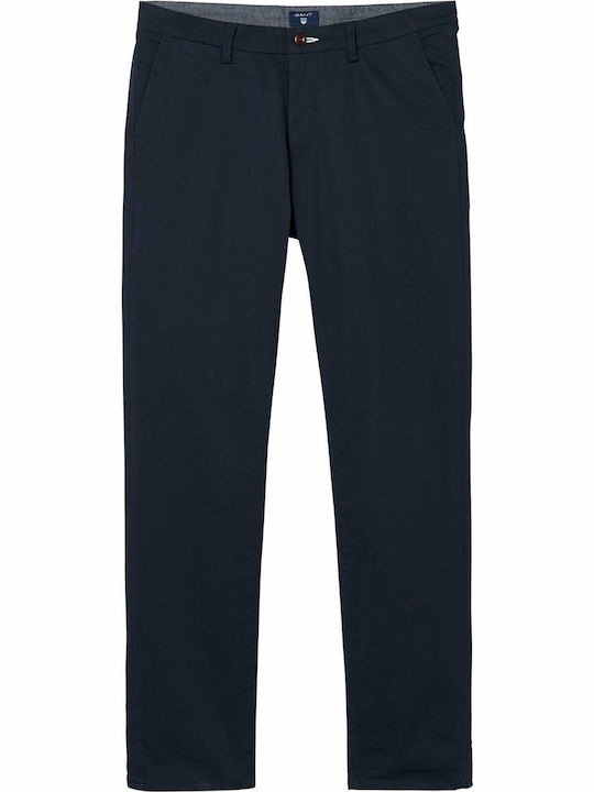 Trousers Chino Elastic in Slim Fit Navy Blue