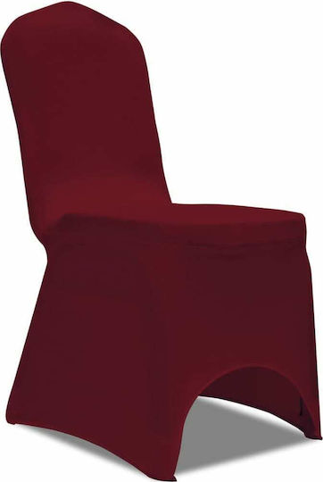 vidaXL Elastic Huse de scaun Burgundy 24buc