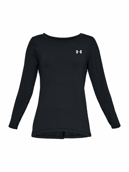Under Armour Heatgear Armour Γυναικεία Ισοθερμική Μακρυμάνικη Μπλούζα Compression Μαύρη