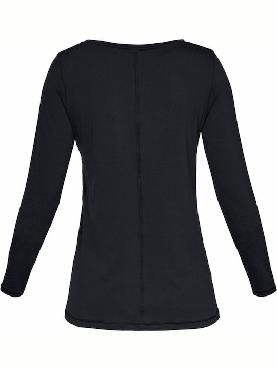 Under Armour Heatgear Armour Γυναικεία Ισοθερμική Μακρυμάνικη Μπλούζα Compression Μαύρη