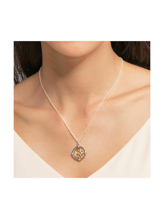 Thomas Sabo Necklace from Gold Plated Silver with Zircon