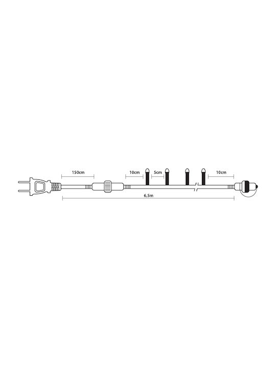 100 Luminite LED 5m. Multicolore tip Șir 1buc 100 Luminite LED 5m. Multicolore tip Șir 1buc