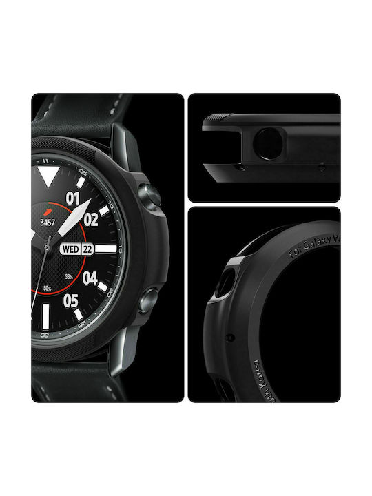 Spigen Liquid Air Case Carcasă de Silicon Negru mat pentru Galaxy Watch 3 45mm - Ceas Galaxy Watch 3 45mm