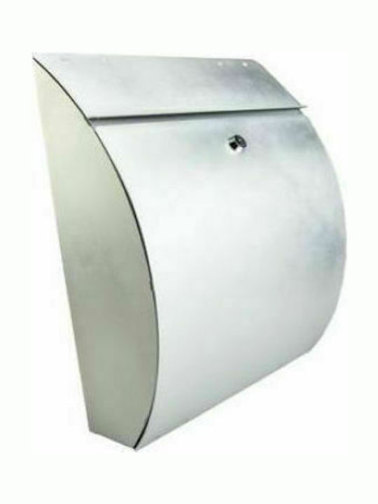 FFG Außenbereich Briefkasten Metallisch in Silber Farbe 40.5x32x13cm
