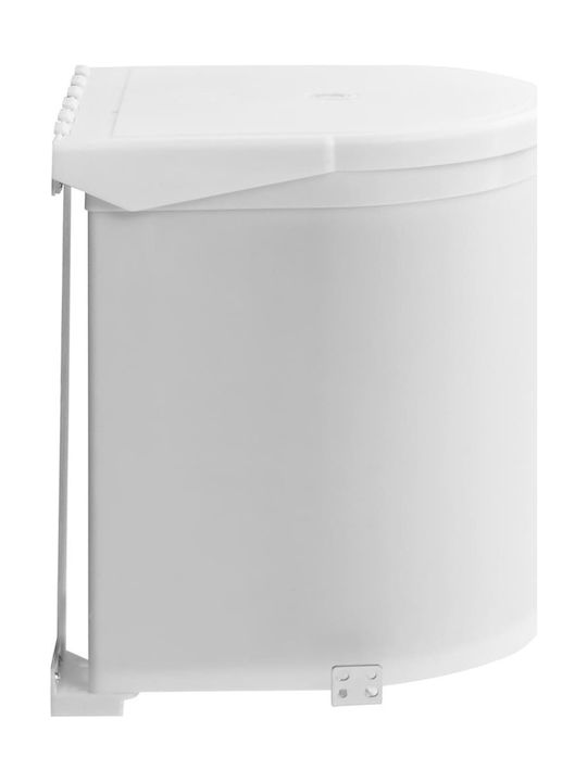 vidaXL Plastic Cupboard Bin 12lt White