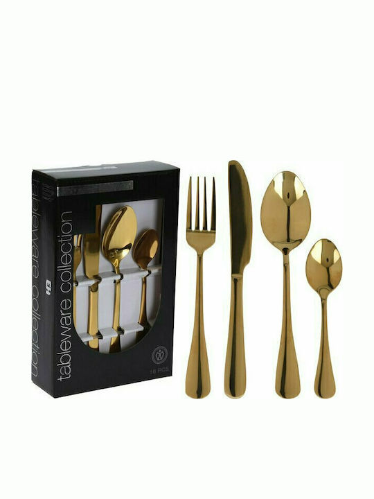 Excellent Houseware CC4100440 Besteckset Gold 16Stück