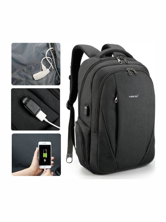 Tigernu T-B3399 Wasserdichte Rucksack Für Laptop 15.6 Mit USB-Anschluss In Schwarz Farbe