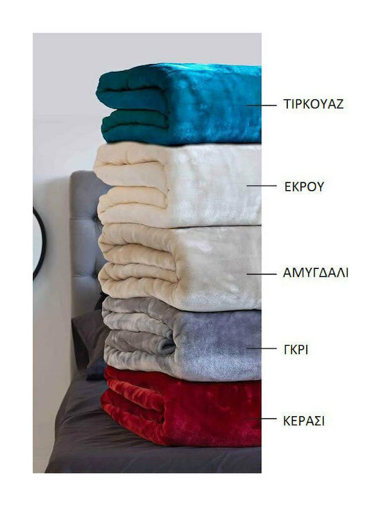 SB Home Tyrol Velvet Blanket Double 220x240cm Turquoise