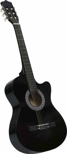 vidaXL Akustisch Gitarre Ausschnitt Schwarz