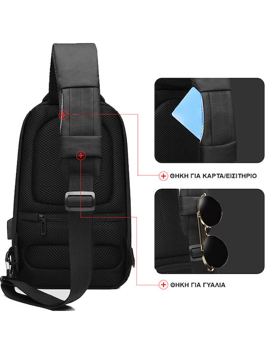 Herrentasche Sling Schwarz