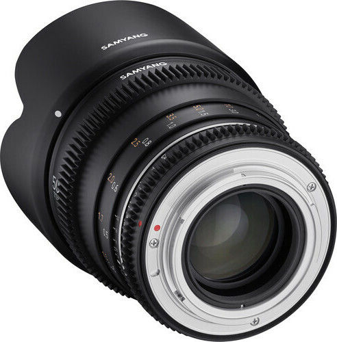 Samyang Full Frame Camera Lens 50mm T1.5 VDSLR MK2 Cine Fixed for Canon EF Mount Black