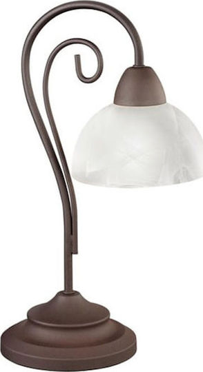 Trio Lighting Μεταλλικό Πορτατίφ για Ντουί E14 με Λευκό Καπέλο και Μαύρη Βάση