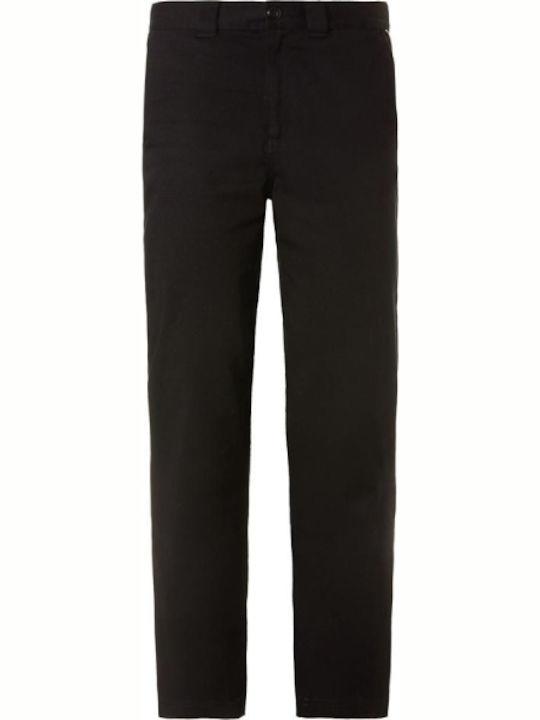 Women's High-waisted Chino Trousers Regular Fit Black