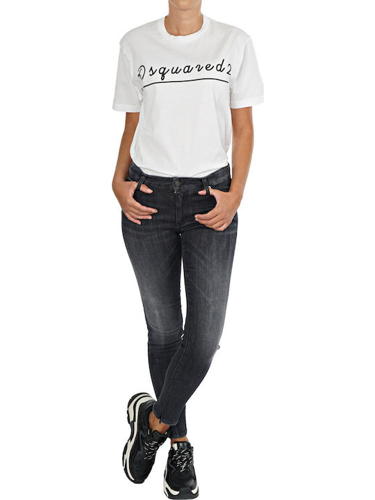 Twiggy Niedrig tailliert Damenjeans in Schlanker Passform Schwarz