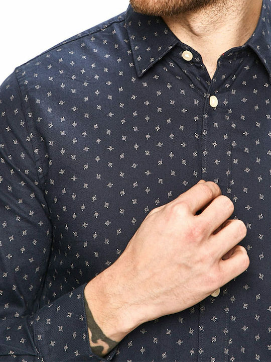 Adan Long-sleeved Shirt Navy Blue