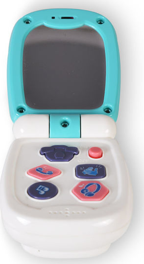 Moni Toy Phone Children's Phone with Turquoise Lid with Sounds for 12++ Months