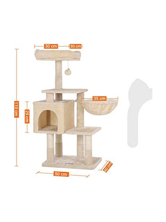 Feandrea Cat Scratching Post Cat Tree Pom de pisici - Stâlp de zgâriere Bej Feandrea in Bej Color PCT52M X0011NIDBL