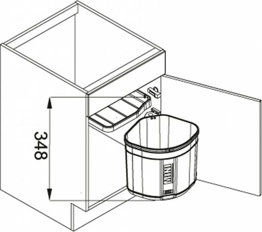 Franke Sorter Min Κάδος Απορριμμάτων Πλαστικός για Ντουλάπι Γκρι 17.5lt Franke Sorter Min Κάδος Απορριμμάτων Πλαστικός για Ντουλάπι Γκρι 17.5lt