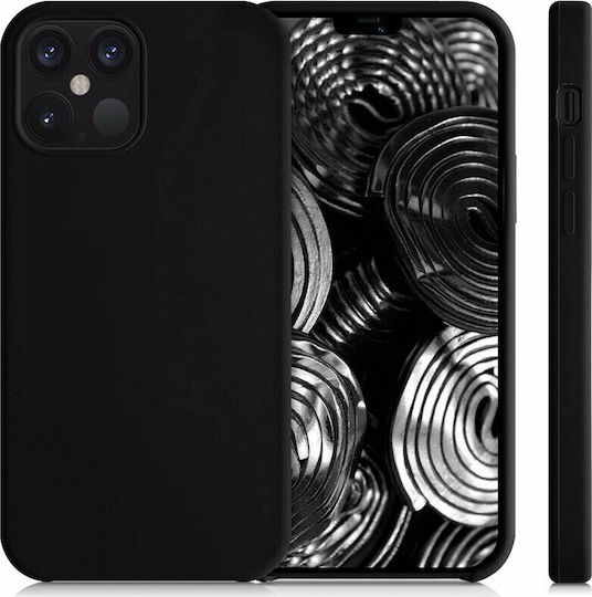 KWmobile Flexible Rubber Back Cover Silicone Black (iPhone 12 / 12 Pro)