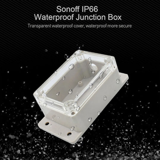 Sonoff Електрическо кутия за външен монтаж Водоустойчиво IP66 в Сив цвят