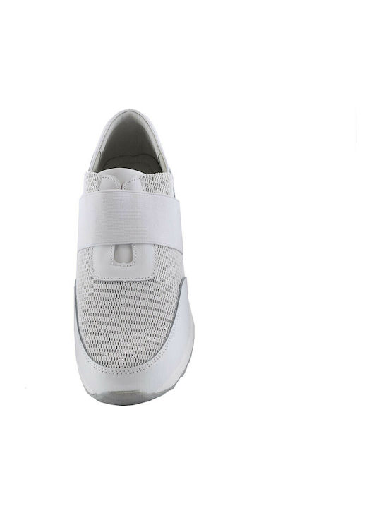 Ανατομικά Γυναικεία Slip-On Δερμάτινα Λευκά