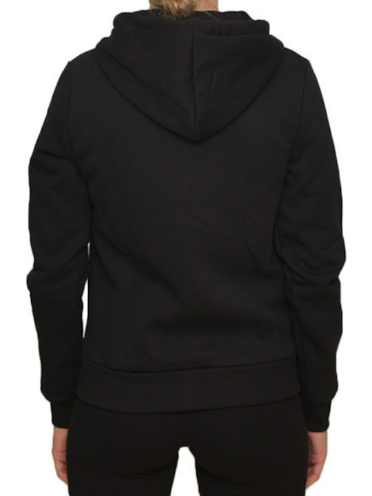Women's Sweatshirt Jacket Hooded Black