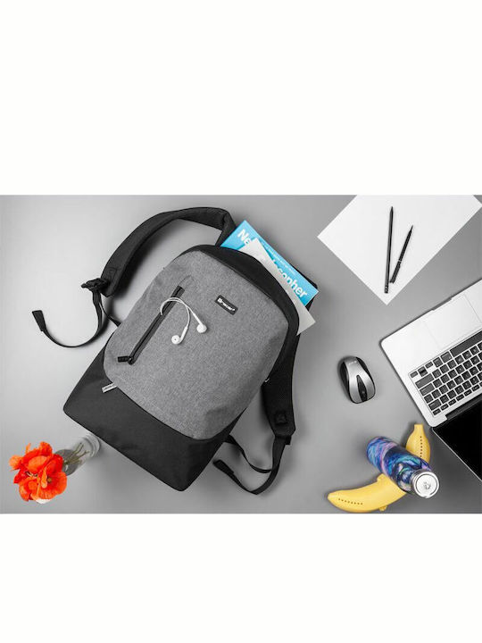 Tracer Rucsac Antifurt Tracer Carrier Geantă Impermeabilă Pentru Laptop 15.6" Gri/Negru