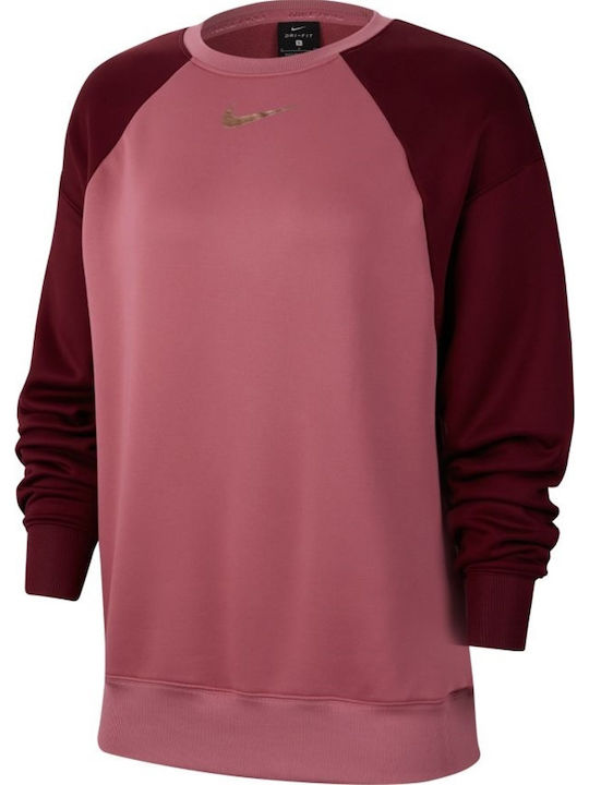 Dri-FIT Therma Μακρύ Γυναικείο Φούτερ Ροζ