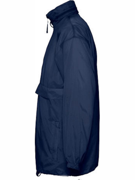 Surf Jacket Waterproof and Windproof Navy Blue
