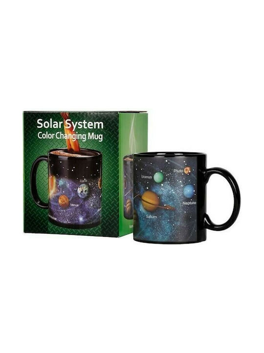 Solar System Wärmewechsel Becher aus Porzellan Schwarz 300ml