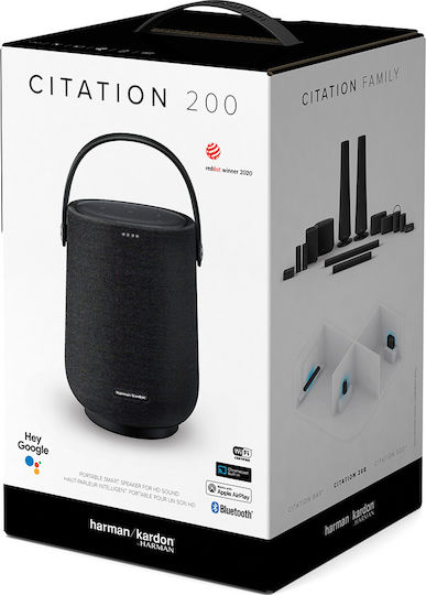 Harman Kardon Citation 200 Ηχείο Bluetooth 50W με Ραδιόφωνο και Διάρκεια Μπαταρίας έως 8 ώρες Μαύρο