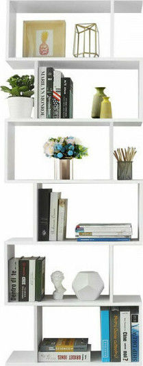 Bibliotecă Leobert Alb 70x24x190,5 cm