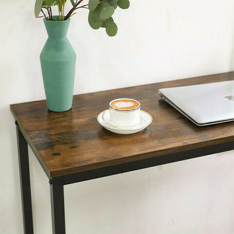 Tisch Bar Holz mit Metallgestell Walnuss 100x40x90cm