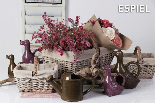 Espiel Διακοσμητικό Ποτιστήρι Κήπου Κεραμικό Καφέ Αντικέ Πάπια 19cm 19x13.5x13.5εκ. POT113
