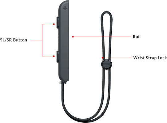 Nintendo Curea De Mână/Gât Pentru Consolă Compatibilă Switch În Culoare Gri