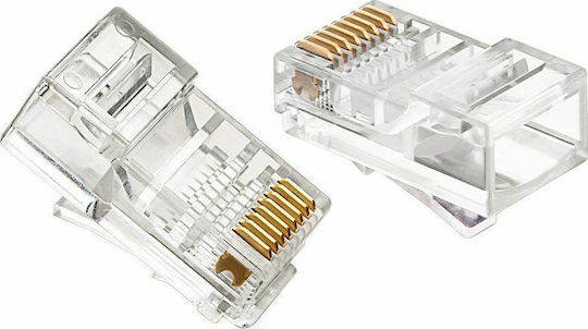Βύσμα RJ-45 male Cat5e Διάφανο 16210